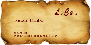 Lucza Csaba névjegykártya